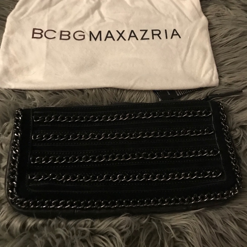 New BCBG Maxazria clutch metal hardware bag